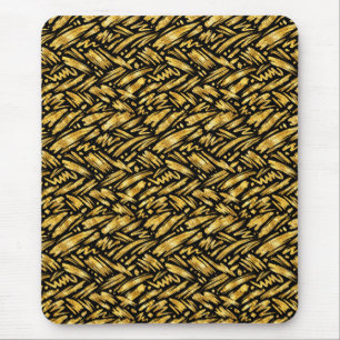 Alfombrilla De Ratón Patrón abstracto de lámina de oro