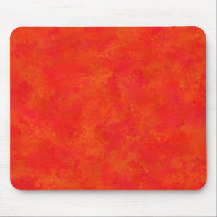 Alfombrilla De Ratón Patrón abstracto naranja rojo