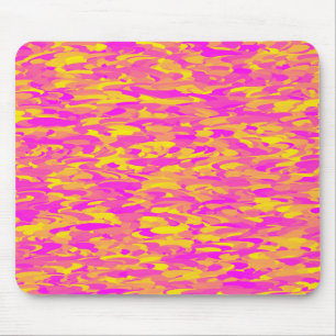 Alfombrilla De Ratón Patrón abstracto rosa amarillo naranja