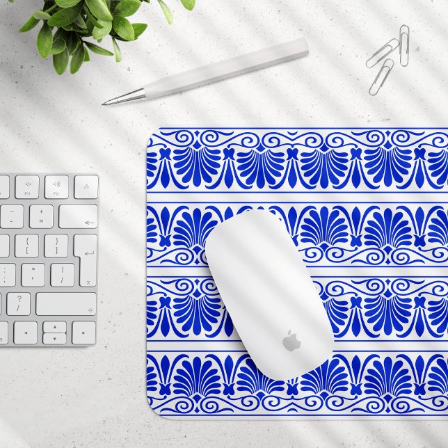 Alfombrilla De Ratón Patrón árabe del Mediterráneo griego Azul (Subido por el creador)