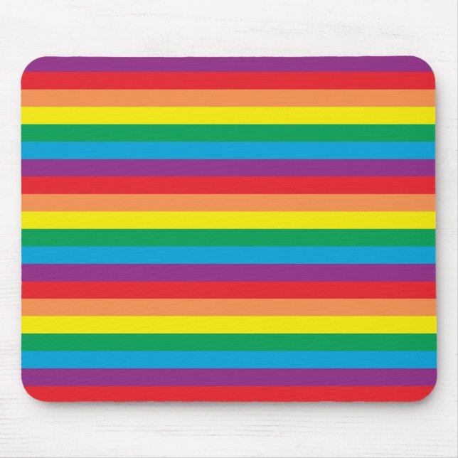 Alfombrilla De Ratón Patrón arcoiris simple (Frente)