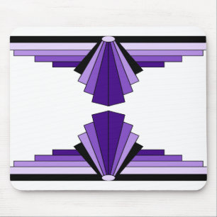 Alfombrilla De Ratón Patrón Art Deco en morado