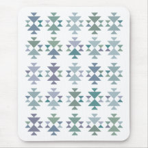 Patrón azteca de triángulo geométrico verde azul d