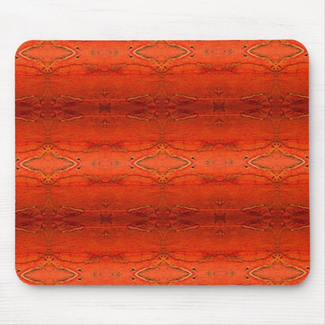 Alfombrilla De Ratón Patrón azteca naranja (Frente)