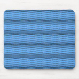 Alfombrilla De Ratón Patrón azul negro de hexágono