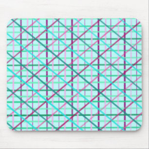 Alfombrilla De Ratón Patrón azul y Rosa controlado