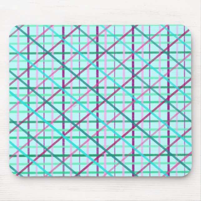 Alfombrilla De Ratón Patrón azul y Rosa controlado (Frente)