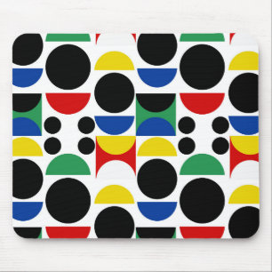 Alfombrilla De Ratón Patrón Bauhaus escandinavo de mediados del siglo