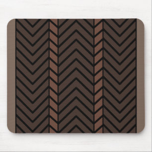 Alfombrilla De Ratón Patrón Chevron Marrón