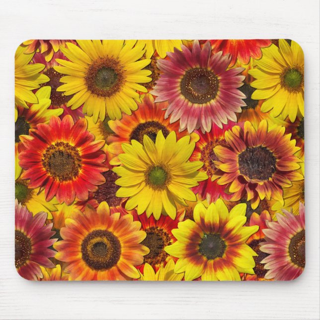 Alfombrilla De Ratón Patrón continuo de girasoles (Frente)