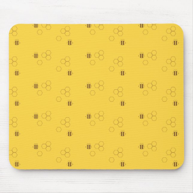 Alfombrilla De Ratón Patrón de abeja (Frente)