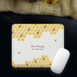 Alfombrilla De Ratón Patrón de abeja y abeja
