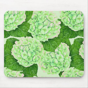 Alfombrilla De Ratón Patrón de acuarela de Hydrangea