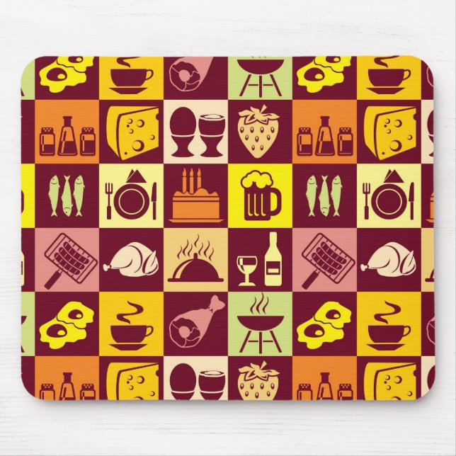 Alfombrilla De Ratón Patrón de alimentos (Frente)