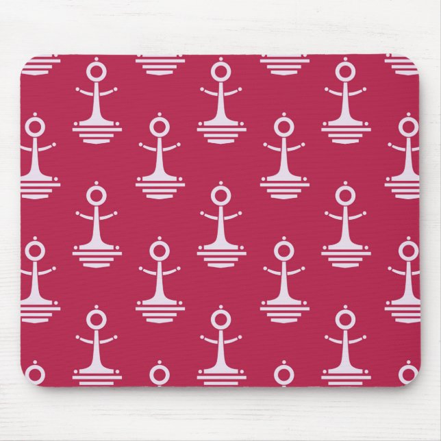 Alfombrilla De Ratón Patrón de anclajes modernos (Frente)