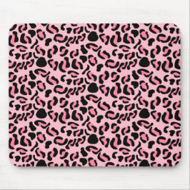 Alfombrilla De Ratón Patrón de animal de leopardo rosa moderno
