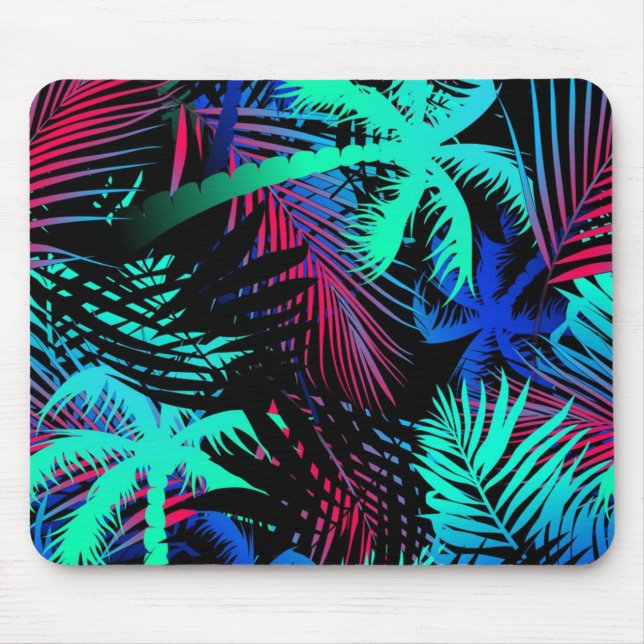 Alfombrilla De Ratón Patrón de árbol de palma (Frente)