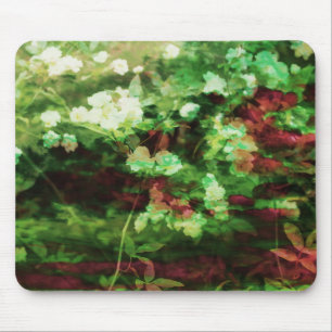 Alfombrilla De Ratón Patrón de arte de flor verde roja de Guay. Concept
