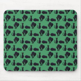 Alfombrilla De Ratón Patrón de arte de piano de Halloween para gatos ne