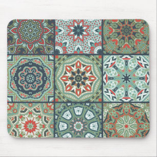 Alfombrilla De Ratón Patrón de azulejos de cerámica