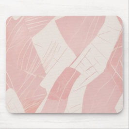 Alfombrilla De Ratón Patrón de batik moderno de crema rosa