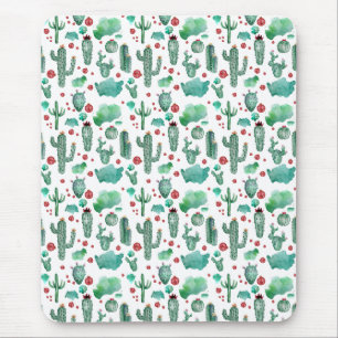 Alfombrilla De Ratón patrón de cactus y ladybug -