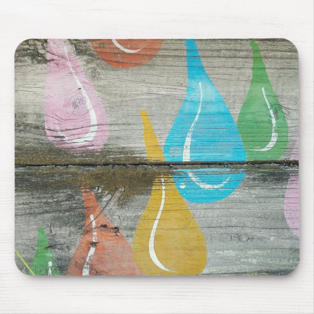 Alfombrilla De Ratón Patrón De Caída De Agua En Madera (Frente)