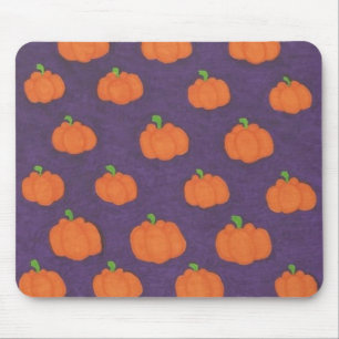 Alfombrilla De Ratón Patrón de calabaza de caída púrpura