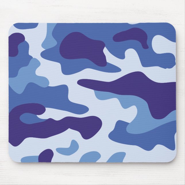Alfombrilla De Ratón Patrón de camuflaje azul (Frente)