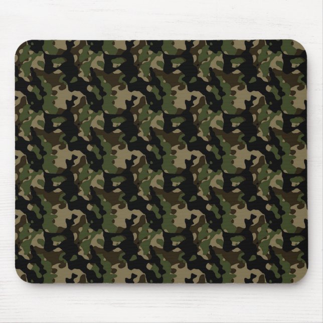 Alfombrilla De Ratón Patrón de camuflaje del Camo del Ejército Verde (Frente)