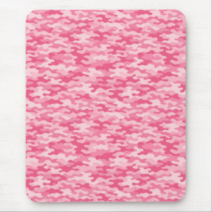 Alfombrilla De Ratón Patrón de camuflaje femenino rosa