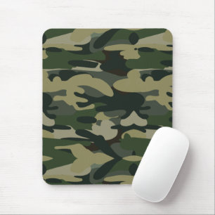 Alfombrilla De Ratón Patrón de camuflaje militar verde