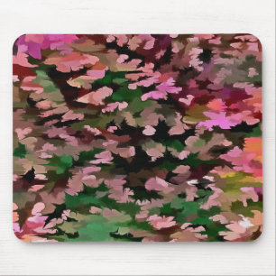 Alfombrilla De Ratón Patrón de camuflaje rosa, melocotón y verde