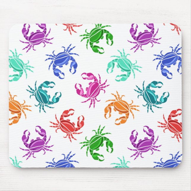 Alfombrilla De Ratón Patrón De Cangrejos (Frente)