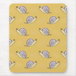 Alfombrilla De Ratón Patrón de caracoles y remolinos ilustrados