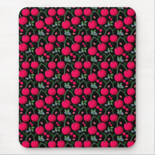 Alfombrilla De Ratón Patrón de Cereza Adorable Estética   Cereza Roja S