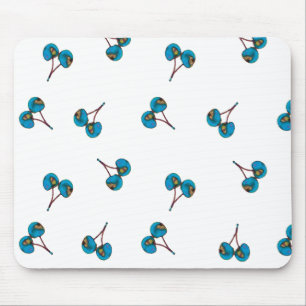 Alfombrilla De Ratón Patrón de cerezas azules