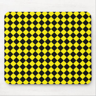 Alfombrilla De Ratón Patrón de cheurón amarillo negro y brillante