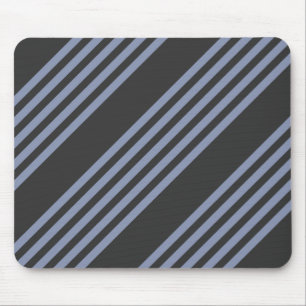 Alfombrilla De Ratón Patrón de cinco bandas de azul-gris y carbón veget