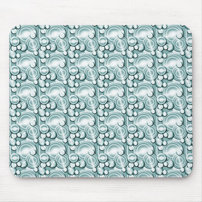 Alfombrilla De Ratón Patrón de círculos azules (Frente)