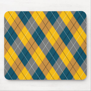 Alfombrilla De Ratón Patrón de color amarillo marrón ocre geométrico