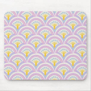 Alfombrilla De Ratón patrón de concha de colores pastel