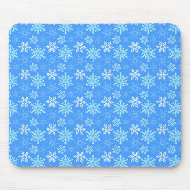 Alfombrilla De Ratón Patrón de copos de nieve (Frente)
