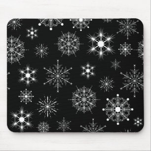 Alfombrilla De Ratón Patrón de copos de nieve para Navidades de color b