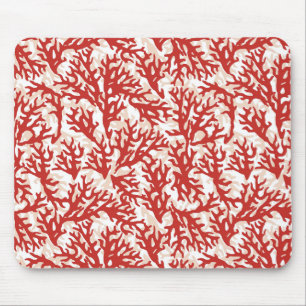 Alfombrilla De Ratón Patrón de coral rojo 2