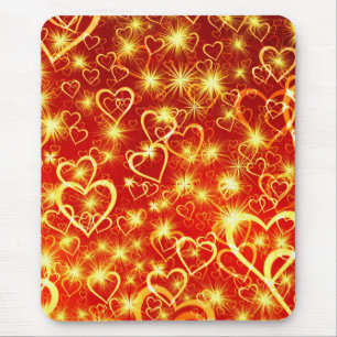 Alfombrilla De Ratón Patrón de corazón el día de San Valentín-25022
