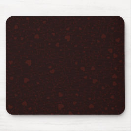 Alfombrilla De Ratón Patrón de Corazón Romántico Rojo Burdeos Oscuro