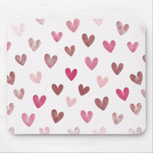 Alfombrilla De Ratón Patrón de Corazón Rosa Adorable – Diseño Romántico
