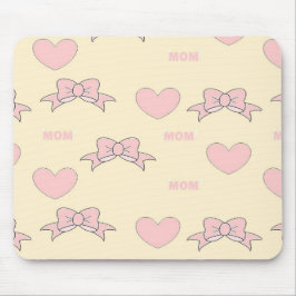 Alfombrilla De Ratón Patrón de crema de mamá rosa