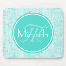 Patrón de cremallera de Aqua con monograma